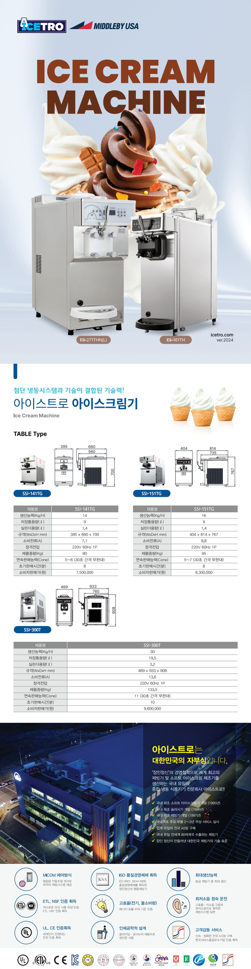 동양렌탈 SSI-141TG 아이스트로 세아 1구 소프트 아이스크림 제조기 상세이미지 1