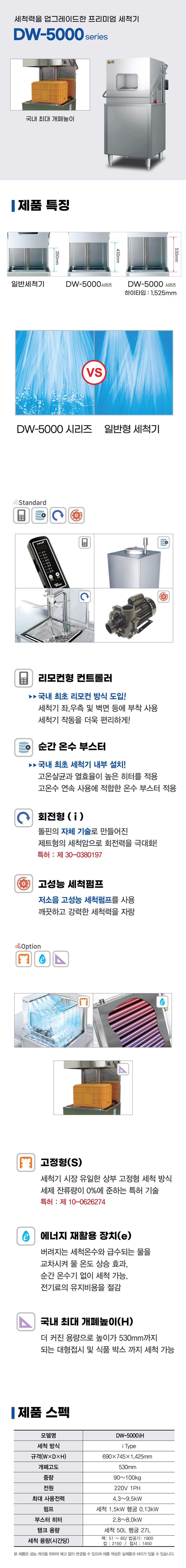 동양렌탈 DW-5000iH 돌핀 도어타입 식기세척기 상세이미지 1