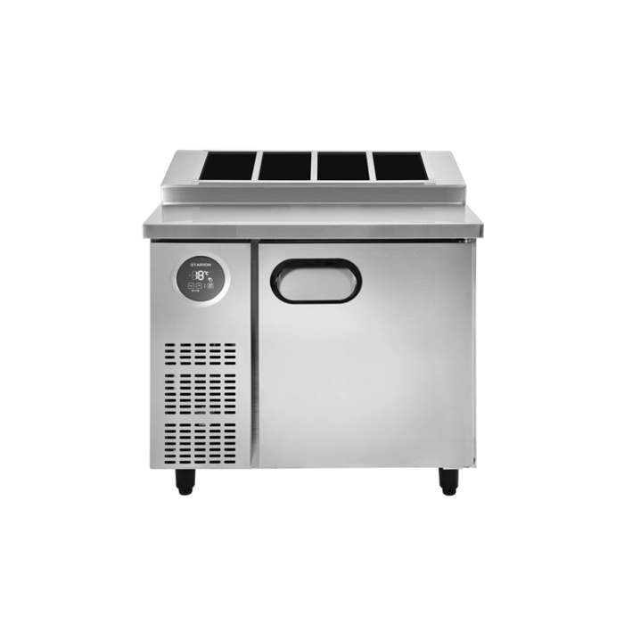 동양렌탈 SR-G09ESEVH 스타리온 업소용 테이블 김밥토핑 냉장고 직냉식 900 1/4 밧드 앞작업대 올스텐 제품 이미지 2